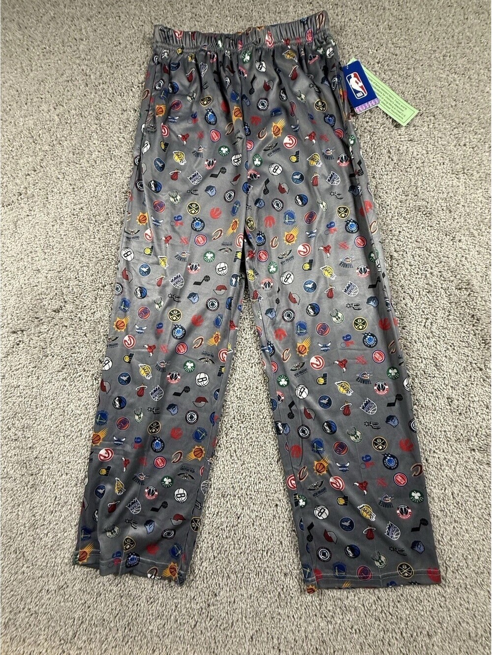 NBA All Team Logos Pre-Printed Pajama Pants Kids XL 16/18 NWT